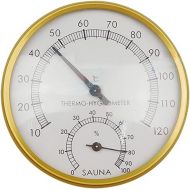Golden 4-inch Dial Thermometer Hygrometer for Sauna Room Thermo-Hygrometer