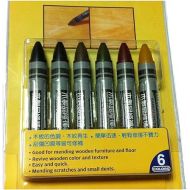 szdealhola 6pcs Touch-up Crayons Markers and Wax Sticks for Filling Scratches Holes Dents in Wood Furniture and Floors