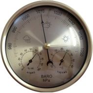 132mm Face Dial Metal Case Aneroid Barometer Hygrometer Thermometer Wheather Meters