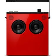 teenage engineering OB-4 Portable Bluetooth Wireless Stereo Speaker with fm-Radio and Long-Lasting, Rechargeable 40 Hour Battery Life, red
