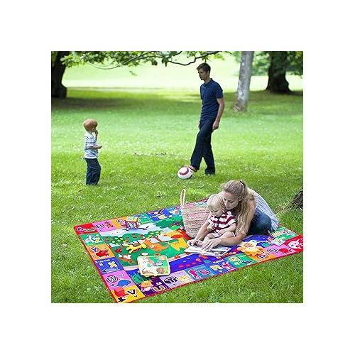  teytoy Baby Cotton Play Mat, Crawling Mat for Floor Mat Large Super Soft Extra Thick (0.6cm), Plush Surface Foldable Non-Slip Non-Toxic