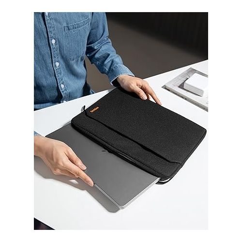  tomtoc Slim Laptop Sleeve for 14-inch MacBook Pro M3/M2/M1 Pro/Max A2918 A2992 A2779 A2442 2023-2021, Water-Resistant Protective Case for 13.8 Inch Surface Laptop AI PC, Accessory Bag