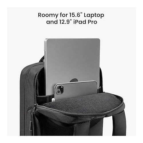  tomtoc Compact Laptop Backpack for 15.6-inch Computer, 18L Everyday Backpack Professional Pack Work Bag with Cable Pass-through for Business, Commute