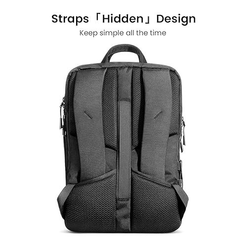  tomtoc Compact Laptop Backpack for 15.6-inch Computer, 18L Everyday Backpack Professional Pack Work Bag with Cable Pass-through for Business, Commute