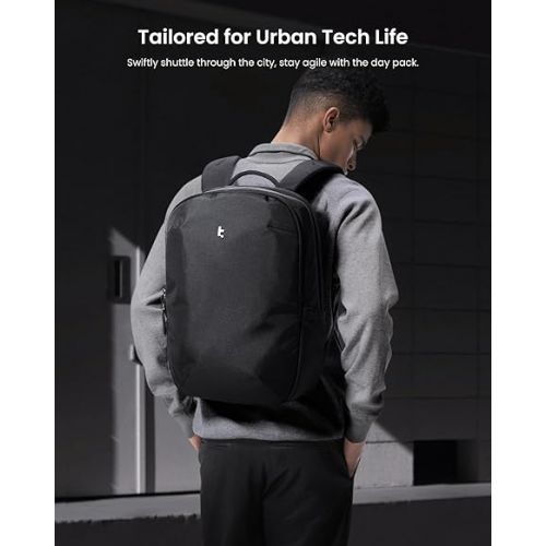  tomtoc Laptop Backpack Minimalist Daypack, UrbanEX-T65, A City Pack for Daily Commute Work, Water-resistant, Cordura Ballistic Nylon, 20L Fits 15.6-inch Notebook, Black