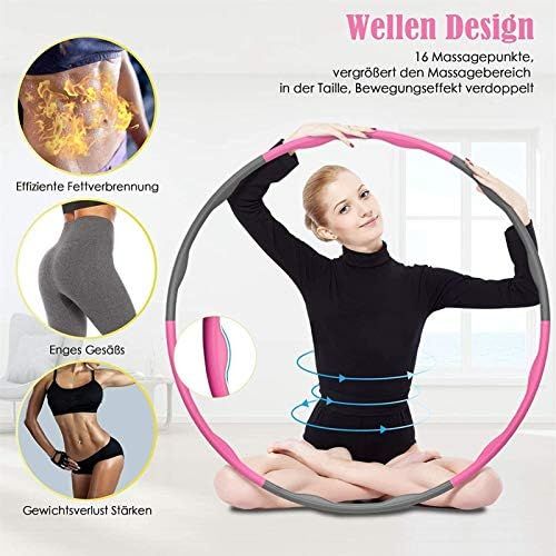  [아마존베스트]Yeying Hula Hoop Adult Hula Hoop Fitness Hula Hoop Fitness Hula for Weight Loss, 6-8 Segments Removable Hoola Hoop Suitable for Fitness / Sports / Home / Office / Abdominal Shaping