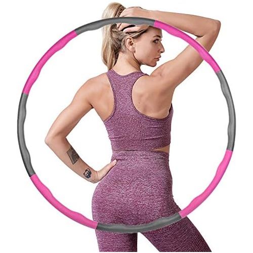  [아마존베스트]Yeying Hula Hoop Adult Hula Hoop Fitness Hula Hoop Fitness Hula for Weight Loss, 6-8 Segments Removable Hoola Hoop Suitable for Fitness / Sports / Home / Office / Abdominal Shaping