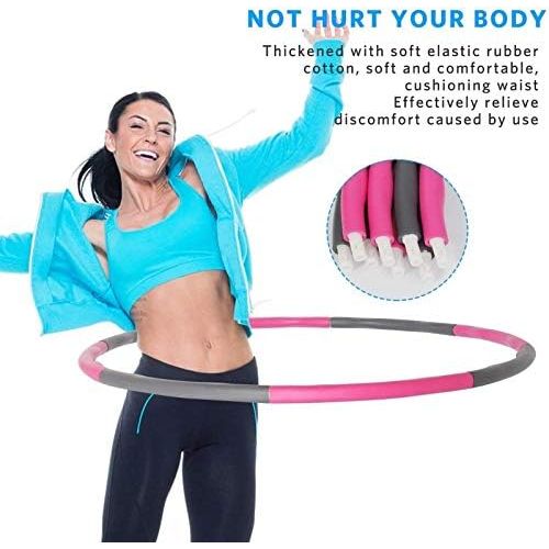  [아마존베스트]Yeying Hula Hoop Adult Hula Hoop Fitness Hula Hoop Fitness Hula for Weight Loss, 6-8 Segments Removable Hoola Hoop Suitable for Fitness / Sports / Home / Office / Abdominal Shaping