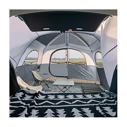  UNP SUV Tent for Camping, 6-Person Car Camping Tent, SUV Tailgate Tent for Outdoor, Easy Set Up Tent with Rainfly 10'x9'x78in(H)