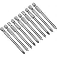 uxcell 10 Pcs 5mm PH1 Magnetic Phillips Screwdriver Bits, 1/4 Inch Hex Shank 3-inch Length S2 Power Tool