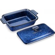 vancasso Starry Casserole Dish With Lid, 1.9 Quart Deep Lasagna Pan Ceramic Bakeware Covered Casserole Dish