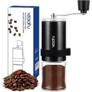 Vzaahu Manual Coffee Grinder with Lid Fast Grind Conical Ceramic Burr with Adjustable Setting for Coffee Lover - Travel Portable Hand Grinder for Aeropress Espresso French Press