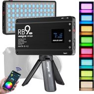 Weeylite RB9 RGB Camera Video Light, App Control 12W LED On Camera Light with Tripod, 2500-8500K 360° Full Color CRI 95+ RGB Video Light Panel for Portable Photography Lighting Video Recording TikTok