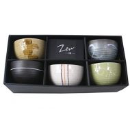 Marke: yoaxia yoaxia  - 5 Matcha-Schalen - Set in 5 verschiedenen Designs - MADE IN JAPAN von Zen