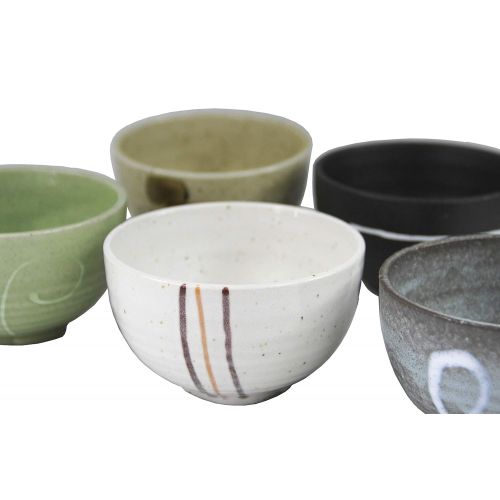  Marke: yoaxia yoaxia  - 5 Matcha-Schalen - Set in 5 verschiedenen Designs - MADE IN JAPAN von Zen