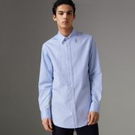 Burberry Embroidered Trim Cotton Oxford Shirt