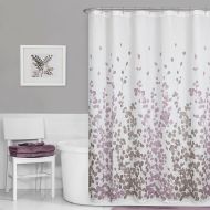 Maytex Leaf Print Shower Curtain in Purple