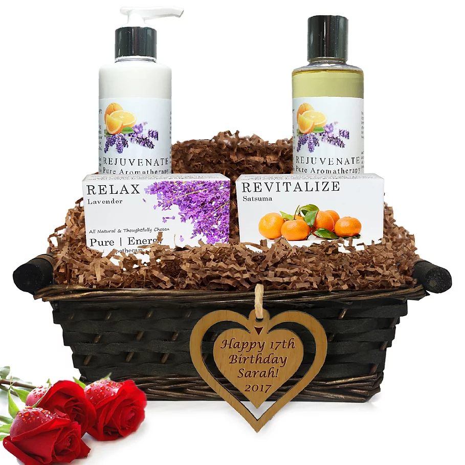 Pure Energy Apothecary Daily Delight Pure Aromatherapy Birthday Gift Basket