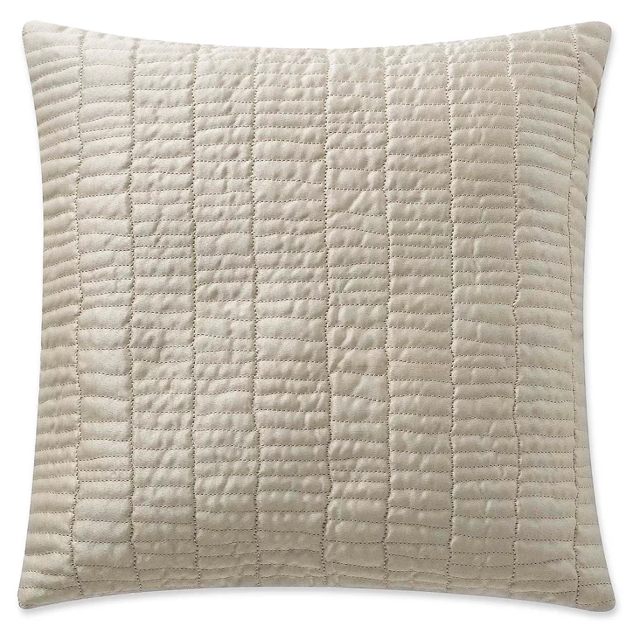 /Highline Bedding Co. Madrid Quilted Square Throw Pillow in Gold