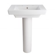 /American Standard Boulevard 24-Inch Pedestal Sink and Leg Set in White