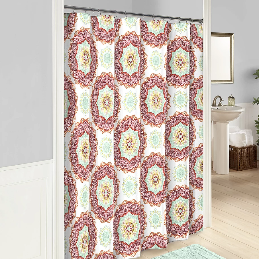 Vue Belle Shower Curtain in Red