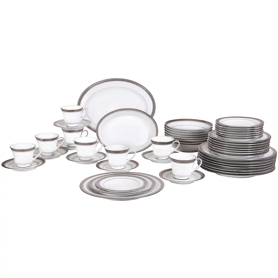 Noritake Crestwood Platinum 50-Piece Dinnerware Set