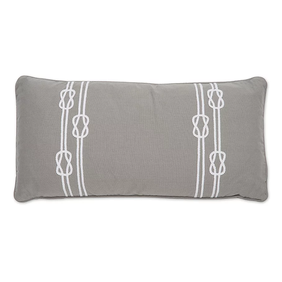 /Levtex Home Nantucket Grey Rope Knots Pillow