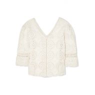 LoveShackFancy Solstice crochet-trimmed broderie anglaise cotton top