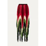 Gucci Plisse-silk midi skirt