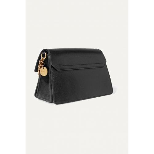 지방시 Givenchy GV3 small textured-leather and suede shoulder bag