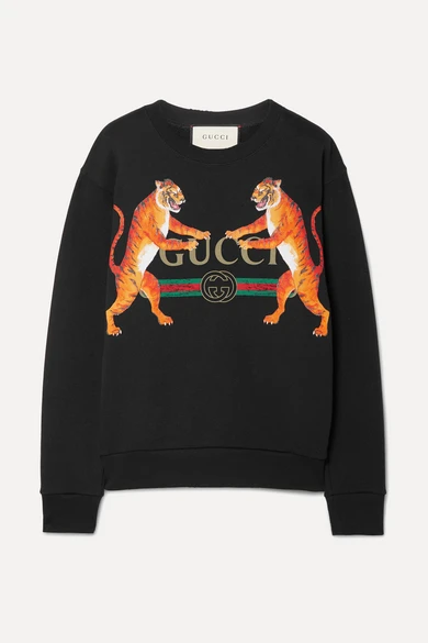 Gucci Oversized printed cotton-jersey sweatshirt