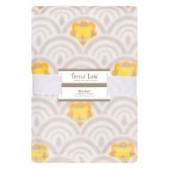 Trend Lab Art Deco Lions Scallop Plush Baby Blanket