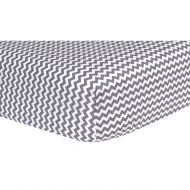 Trend Lab Bedtime Gray Chevron Fitted Crib Sheet