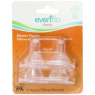 Evenflo Classic Silicone Nipple, Medium Flow (3-6 months) - 4pk