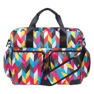 Trend Lab French Bull Ziggy Condensed Deluxe Duffle Diaper Bag