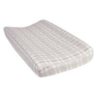 Trend Lab Gray and White Plaid Deluxe Flannel Changing Pad Cover