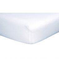 Trend Lab White Fitted Cotton Jersey Crib Sheet