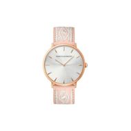 Rebecca Minkoff Major Rose Gold Tone Stitched Leather Watch, 40MM