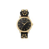 Rebecca Minkoff BFFL Gold Tone Multi Studded Leather Watch, 36MM