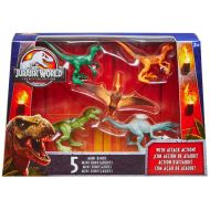 Toywiz Jurassic World Tyrannosaurus Rex, Pteranodon, Spinosaurus & 2x Velociraptor 2-Inch Mini Dinosaur Figure 5-Pack