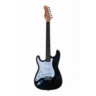 Directly Cheap Full Size 39 Inch Black [Lefty] Left Handed Electric Guitar [Strat Style] S-Style with “Learn to Play Guitar DVD”, and Free Carrying Bag and Strap, Cable, Whammy Bar, Strings & Dir