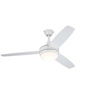 Harbor Breeze Beach Creek 44-in White Integrated Led Indoor Downrod Or Close Mount Ceiling Fan with Light Kit and Remote (3-Blade)