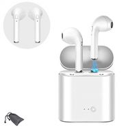 SCXYKJ Wireless Earbuds,Bluetooth Headphones Sweatproof Sport Headsets in-Ear Noise Cancelling Earphone with Built-in Mic and Charging Case for iPhone and Other Smart Devices … (white)