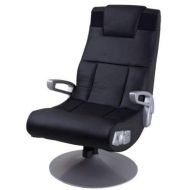 Gaming Chairs For Kids Or For Adults Or Teens-Black Vinyl Brushed Aluminum with Wireless Sound Gaming Perfect for Relaxing, Watching Movies, Listening to Music, Playing Games