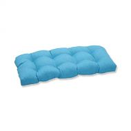 Stone Pillow Perfect Outdoor Veranda Turquoise Wicker Loveseat Cushion