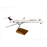 Daron Worldwide Trading SKR8607 Skymarks Delta MD-80 1/100 2007 Livery W/Wood Stand and Gear Model Kit