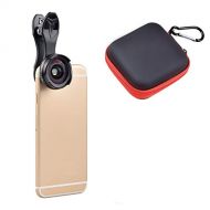 AUSWIEI 2 in 1 Smartphone Camera Lens Wide Angle Lens & Macro Lens for iPhone Samsung Android Most Smartphones (Color : Black)