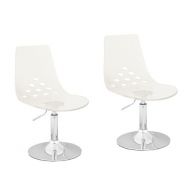 Only Mannequins 2 x Retro Acrylic Hydraulic Lift Adjustable Swivel Gaming/Lounge Chair Clear -Pack of 2 (7015)