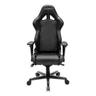DXRacer OH/RV001/N Black Racing Series Gaming Chair Ergonomic High Backrest Office Computer Chair Esports Chair Swivel Tilt and Recline with Headrest and Lumbar Cushion + Warranty