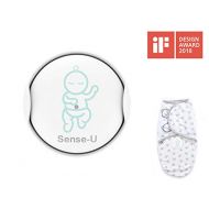 (2018 New Model) Sense-U Baby Breathing & Rollover Movement Monitor with a Free Swaddle(Small, 0-3m, Grey): Alerts You for No Breathing, Stomach Sleeping, Overheating and Getting C
